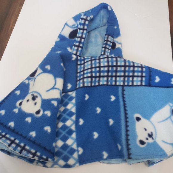 Reversible Fleece Child's Poncho - Picture 1 of 2